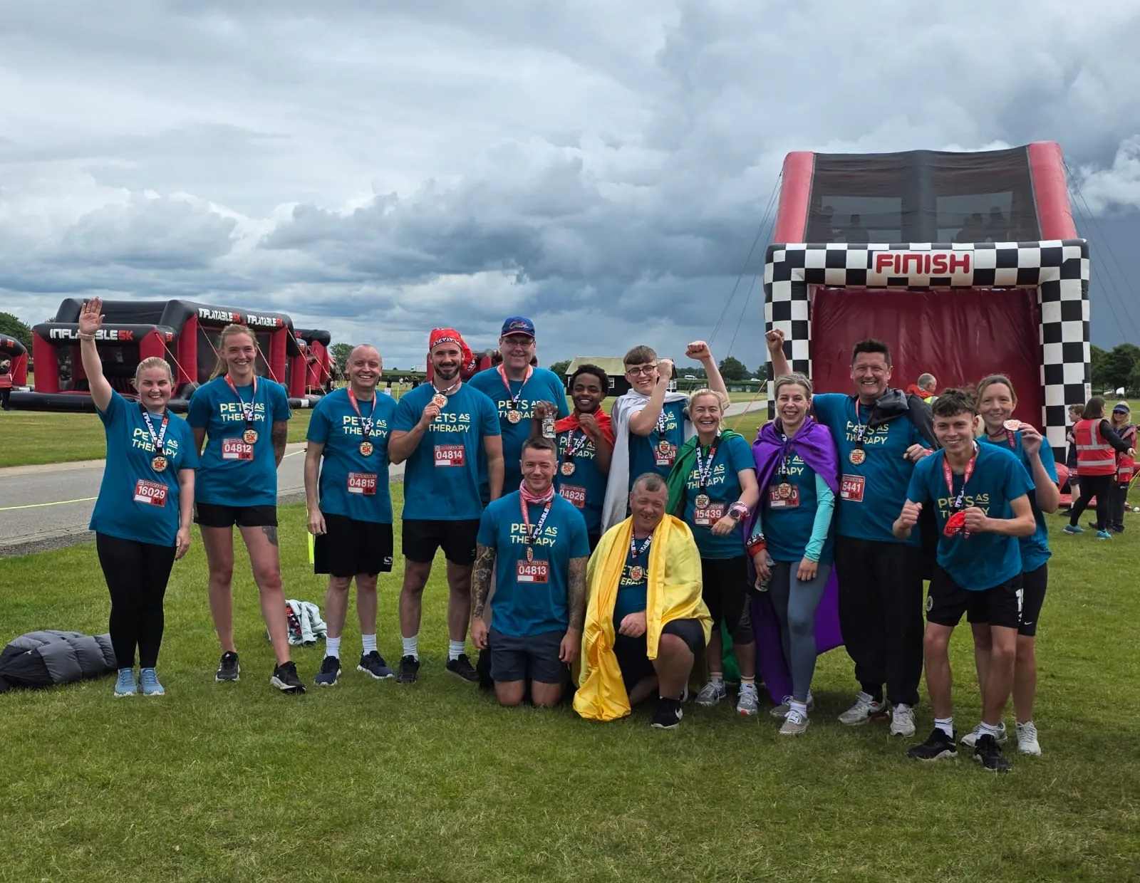fold hill team at finish line